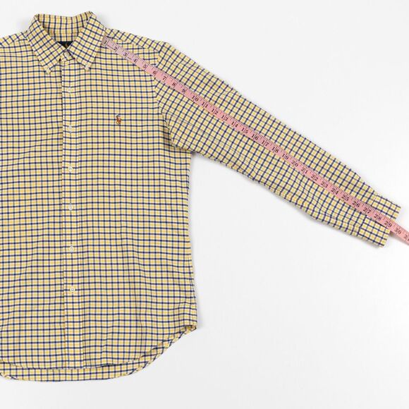 Polo Ralph Lauren Yellow Blue Plaid Oxford Button Down Shirt Size Small - Picture 5 of 10